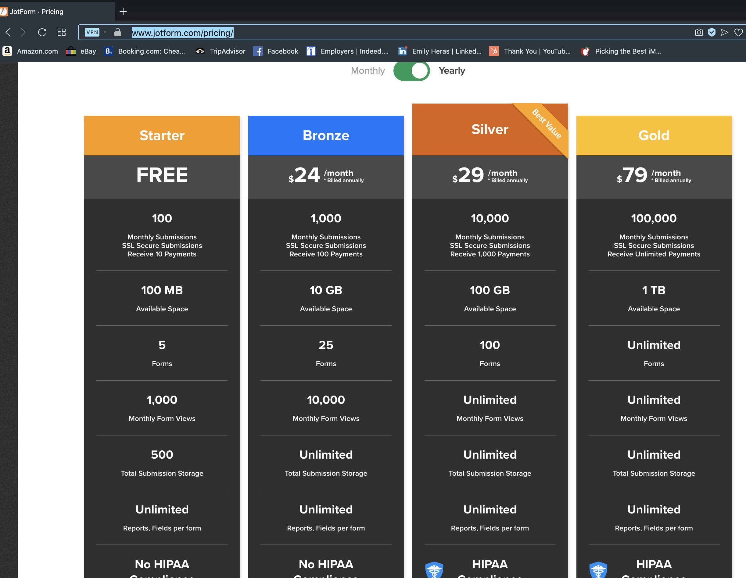 Question about bronze plan pricing